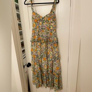 ASTR midsummer floral ruffle dress.